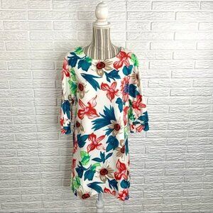 Angeleye Multicolored Floral Shift Dress Size Large